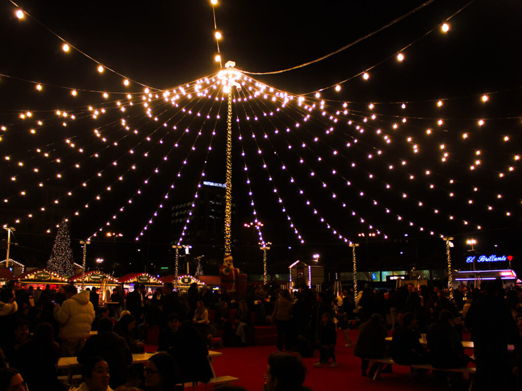 Christmas Market in Madrid at Nuevos Ministerios Metro Station