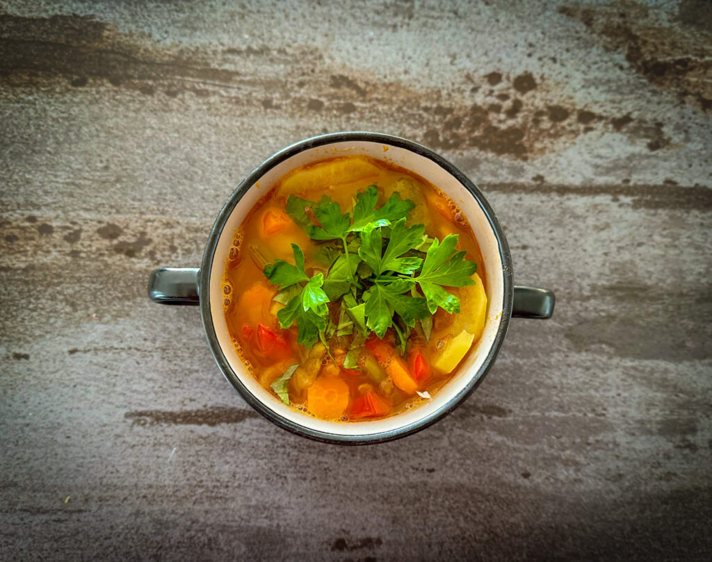 Lentil and seasonal vegetable fall dishes in Spain