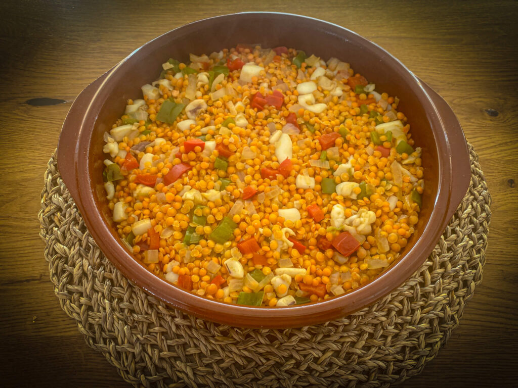 Mediterranean Cuttlefish and Red Lentil Stew