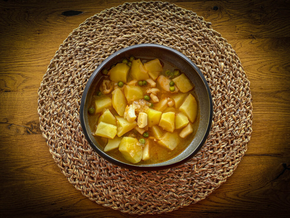 Traditional Spanish Cuttlefish and Potato Stew