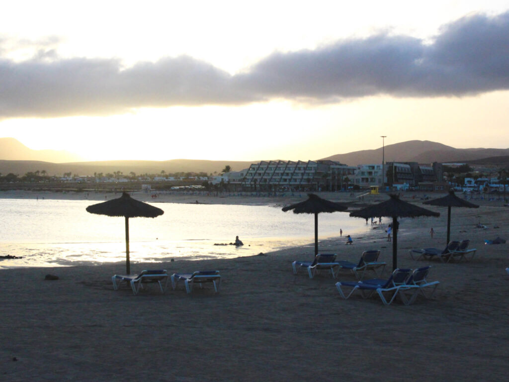 Sunset fuerteventura beach Caleta Fuste