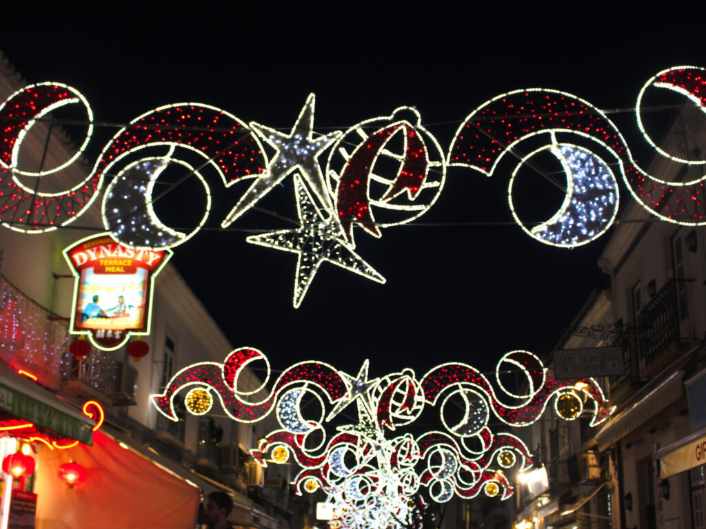 The Christmas decorations in Portimão’s town center