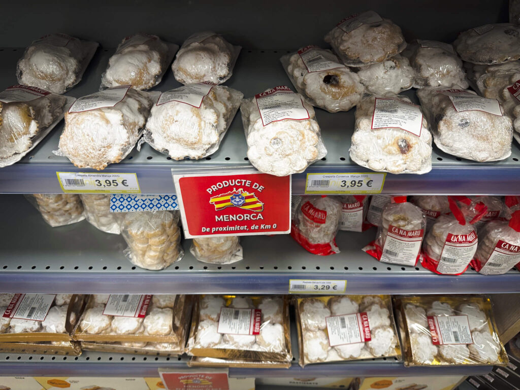 Typical pastries and cookies from menorca