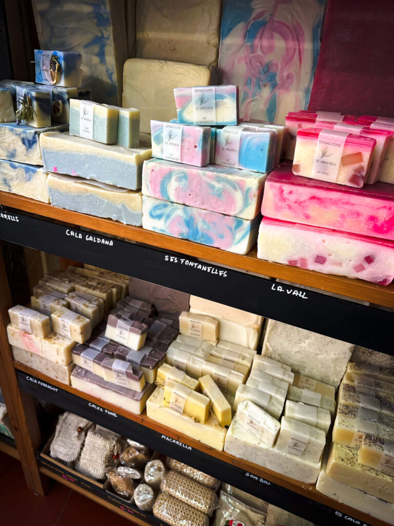 Soaps and cosmetics in menorca