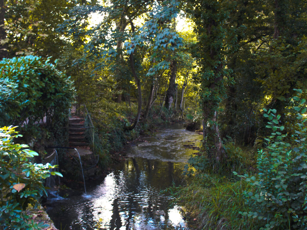 Beautiful park and garden in Gijon asturias